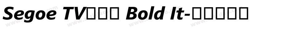 Segoe TV兰亭黑 Bold It字体转换